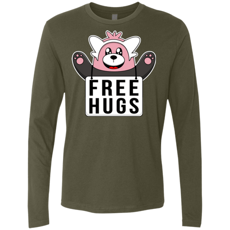 T-Shirts Military Green / Small Free Hugs Men's Premium Long Sleeve