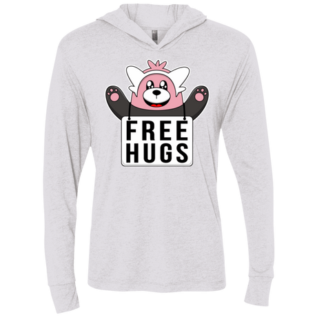 T-Shirts Heather White / X-Small Free Hugs Triblend Long Sleeve Hoodie Tee