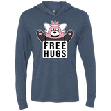 T-Shirts Indigo / X-Small Free Hugs Triblend Long Sleeve Hoodie Tee