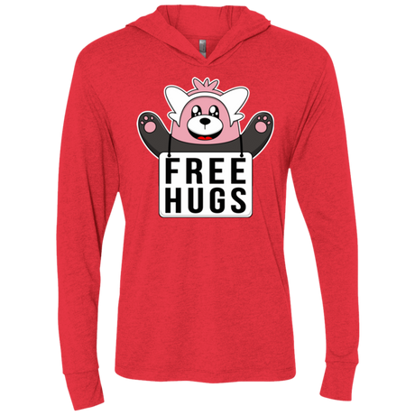 T-Shirts Vintage Red / X-Small Free Hugs Triblend Long Sleeve Hoodie Tee