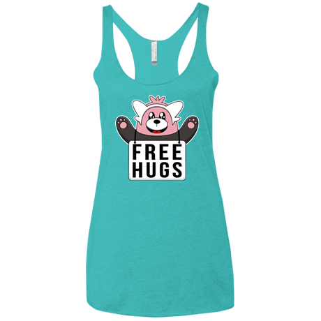 T-Shirts Tahiti Blue / X-Small Free Hugs Women's Triblend Racerback Tank