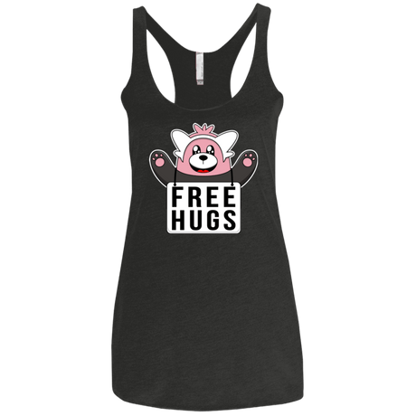 T-Shirts Vintage Black / X-Small Free Hugs Women's Triblend Racerback Tank