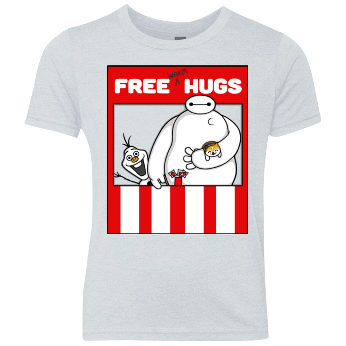 T-Shirts Heather White / YXS Free Hugs Youth Triblend T-Shirt