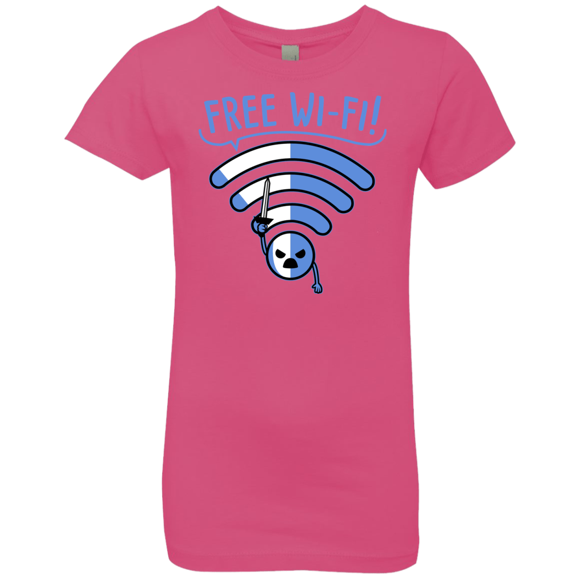 T-Shirts Hot Pink / YXS Free Wi-Fi! Girls Premium T-Shirt