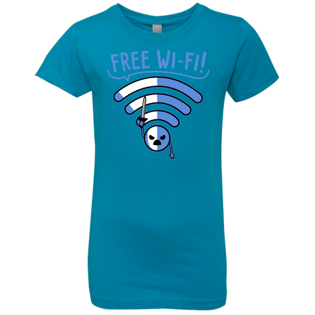 T-Shirts Turquoise / YXS Free Wi-Fi! Girls Premium T-Shirt