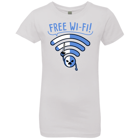 T-Shirts White / YXS Free Wi-Fi! Girls Premium T-Shirt