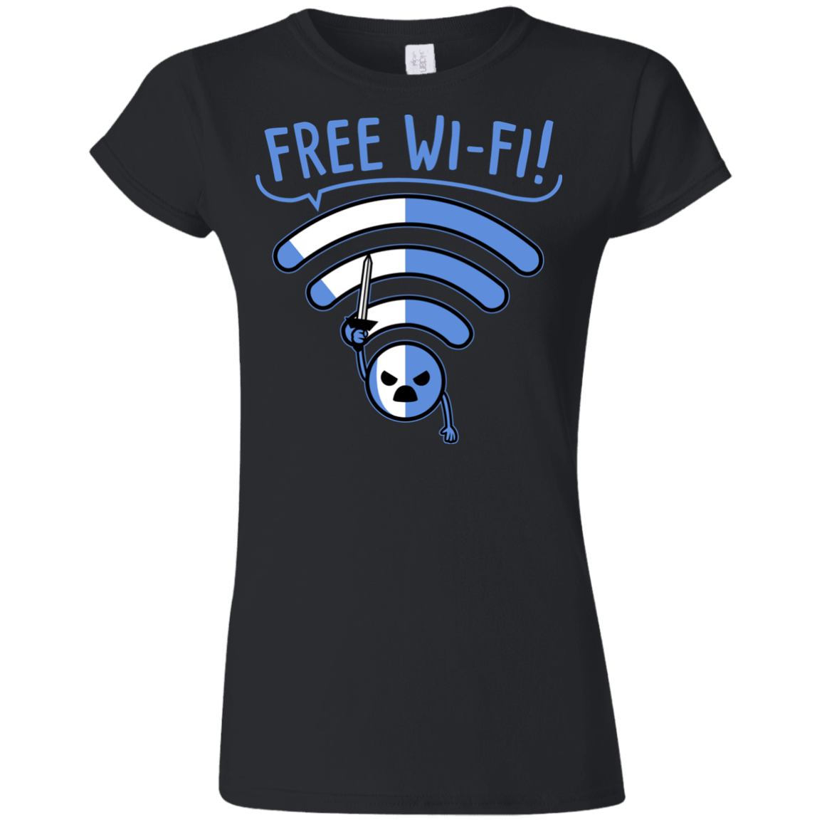 T-Shirts Black / S Free Wi-Fi! Junior Slimmer-Fit T-Shirt