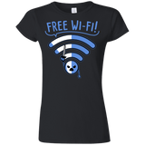 T-Shirts Black / S Free Wi-Fi! Junior Slimmer-Fit T-Shirt