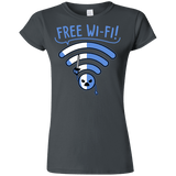 T-Shirts Charcoal / S Free Wi-Fi! Junior Slimmer-Fit T-Shirt