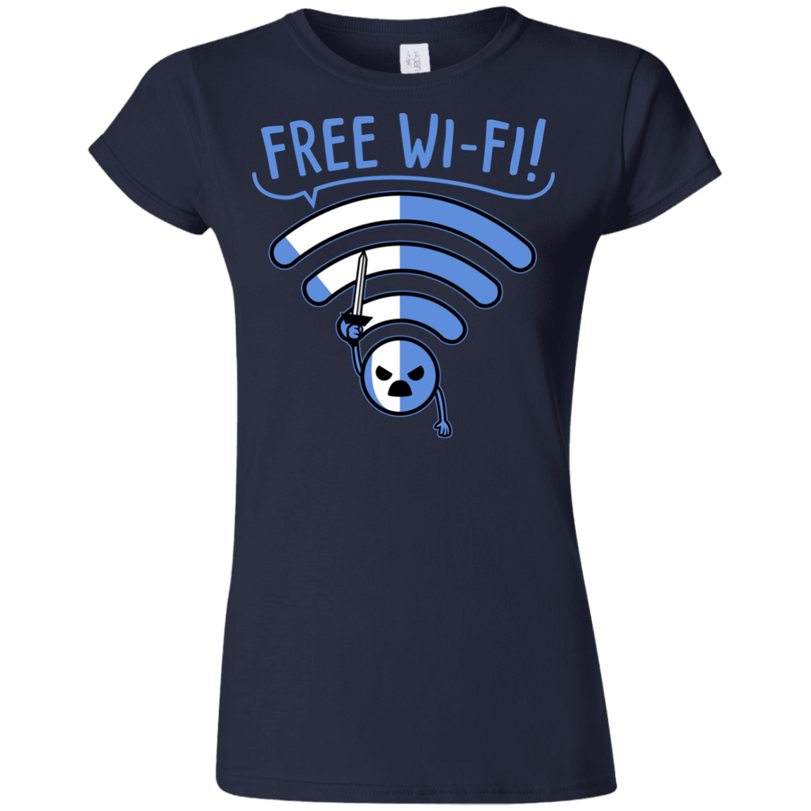 T-Shirts Navy / S Free Wi-Fi! Junior Slimmer-Fit T-Shirt