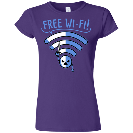 T-Shirts Purple / S Free Wi-Fi! Junior Slimmer-Fit T-Shirt