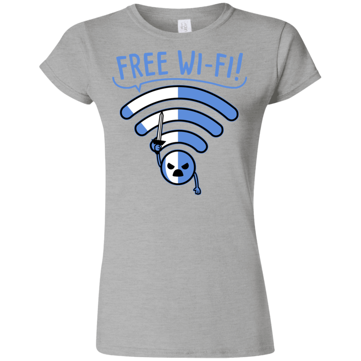 T-Shirts Sport Grey / S Free Wi-Fi! Junior Slimmer-Fit T-Shirt