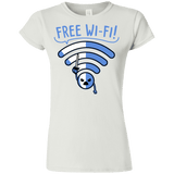 T-Shirts White / S Free Wi-Fi! Junior Slimmer-Fit T-Shirt