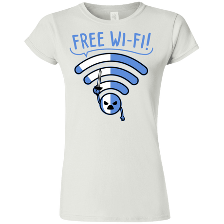 T-Shirts White / S Free Wi-Fi! Junior Slimmer-Fit T-Shirt