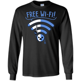 T-Shirts Black / S Free Wi-Fi! Men's Long Sleeve T-Shirt