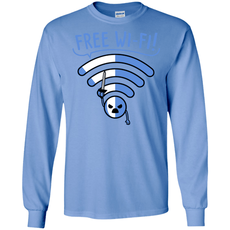 T-Shirts Carolina Blue / S Free Wi-Fi! Men's Long Sleeve T-Shirt