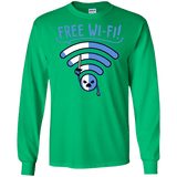 T-Shirts Irish Green / S Free Wi-Fi! Men's Long Sleeve T-Shirt