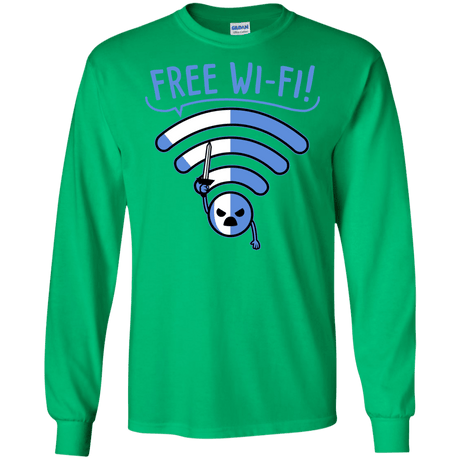 T-Shirts Irish Green / S Free Wi-Fi! Men's Long Sleeve T-Shirt