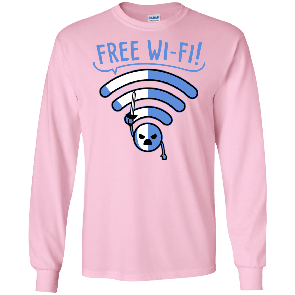 T-Shirts Light Pink / S Free Wi-Fi! Men's Long Sleeve T-Shirt