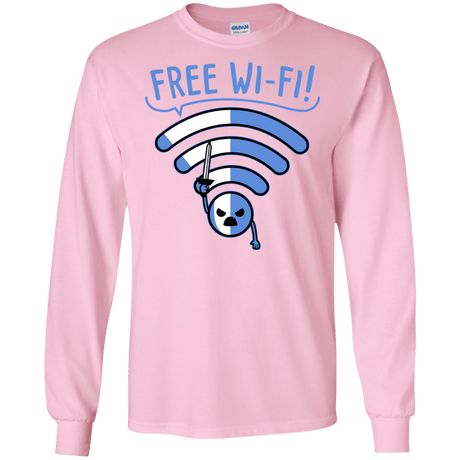 T-Shirts Light Pink / S Free Wi-Fi! Men's Long Sleeve T-Shirt