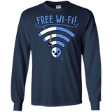 T-Shirts Navy / S Free Wi-Fi! Men's Long Sleeve T-Shirt