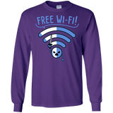 T-Shirts Purple / S Free Wi-Fi! Men's Long Sleeve T-Shirt