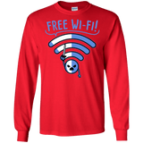 T-Shirts Red / S Free Wi-Fi! Men's Long Sleeve T-Shirt