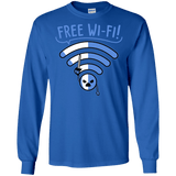 T-Shirts Royal / S Free Wi-Fi! Men's Long Sleeve T-Shirt