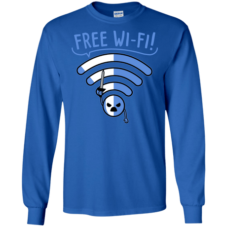 T-Shirts Royal / S Free Wi-Fi! Men's Long Sleeve T-Shirt