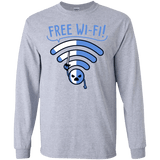 T-Shirts Sport Grey / S Free Wi-Fi! Men's Long Sleeve T-Shirt