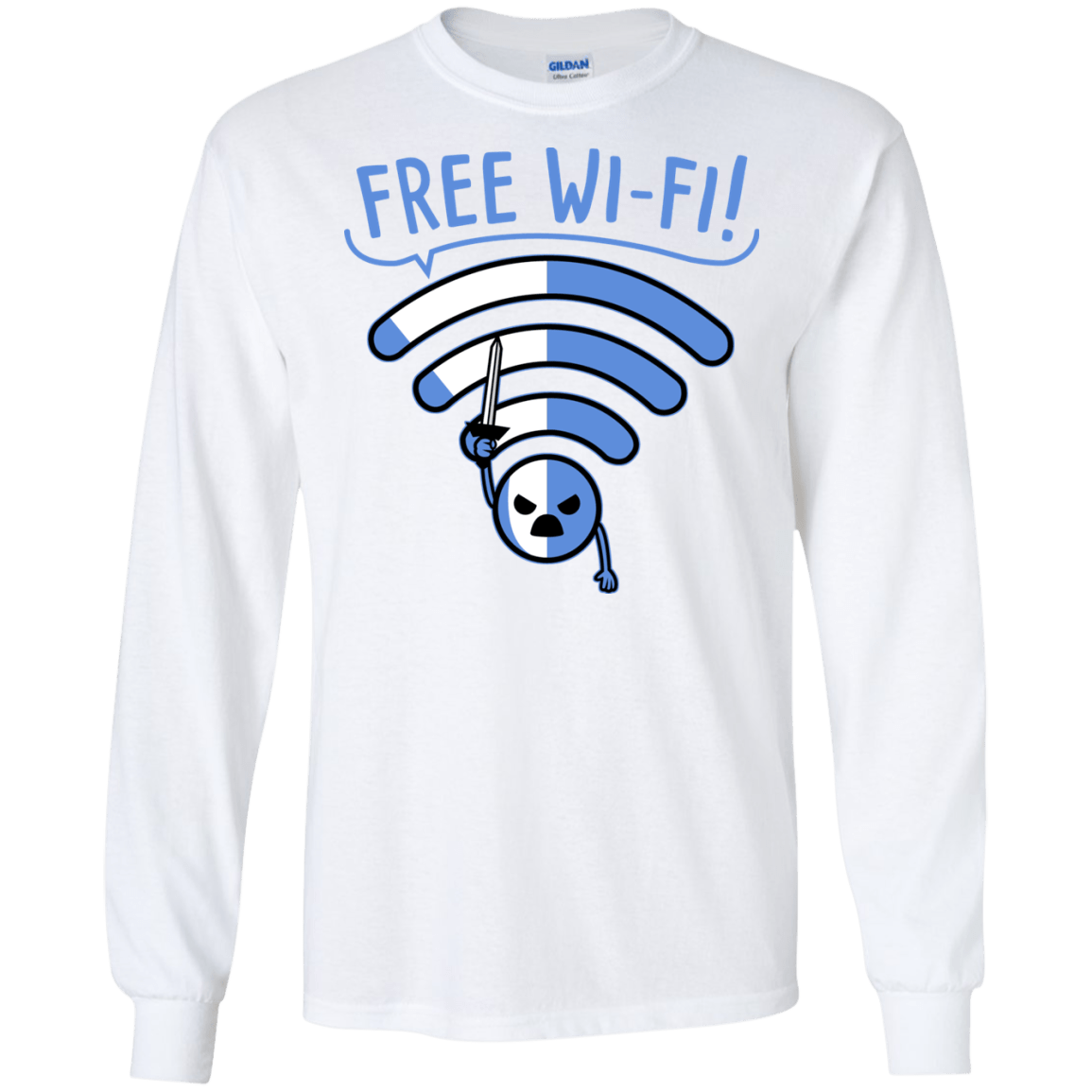 T-Shirts White / S Free Wi-Fi! Men's Long Sleeve T-Shirt