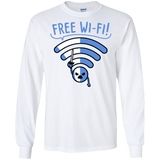 T-Shirts White / S Free Wi-Fi! Men's Long Sleeve T-Shirt