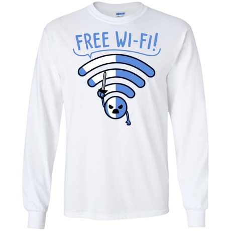 T-Shirts White / S Free Wi-Fi! Men's Long Sleeve T-Shirt