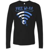 T-Shirts Black / S Free Wi-Fi! Men's Premium Long Sleeve
