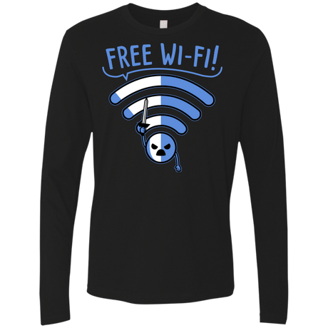 T-Shirts Black / S Free Wi-Fi! Men's Premium Long Sleeve