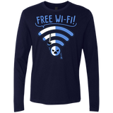 T-Shirts Midnight Navy / S Free Wi-Fi! Men's Premium Long Sleeve