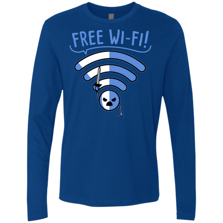 T-Shirts Royal / S Free Wi-Fi! Men's Premium Long Sleeve