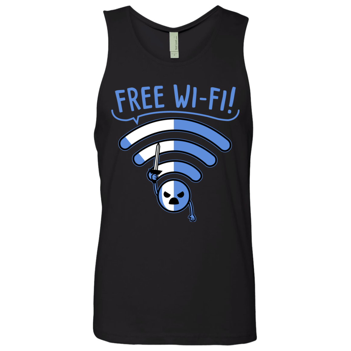 T-Shirts Black / S Free Wi-Fi! Men's Premium Tank Top