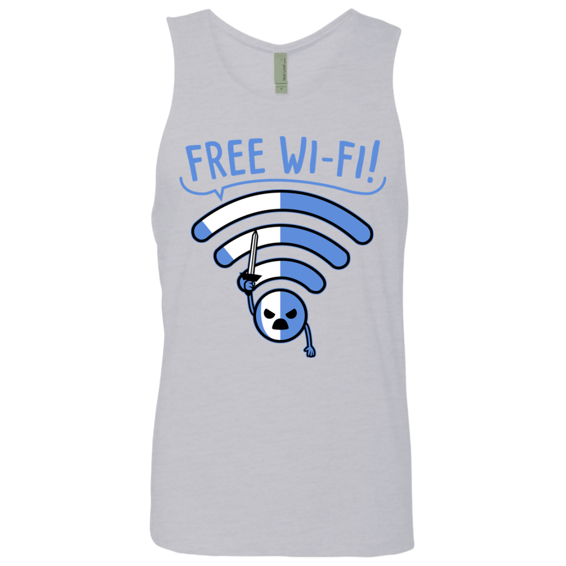 T-Shirts Heather Grey / S Free Wi-Fi! Men's Premium Tank Top