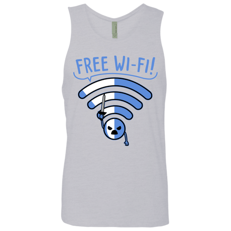 T-Shirts Heather Grey / S Free Wi-Fi! Men's Premium Tank Top