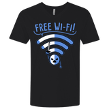 T-Shirts Black / X-Small Free Wi-Fi! Men's Premium V-Neck