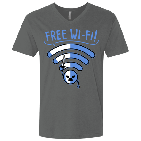 T-Shirts Heavy Metal / X-Small Free Wi-Fi! Men's Premium V-Neck