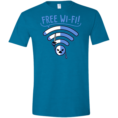 T-Shirts Antique Sapphire / S Free Wi-Fi! Men's Semi-Fitted Softstyle