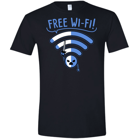 T-Shirts Black / X-Small Free Wi-Fi! Men's Semi-Fitted Softstyle