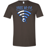 T-Shirts Dark Chocolate / S Free Wi-Fi! Men's Semi-Fitted Softstyle