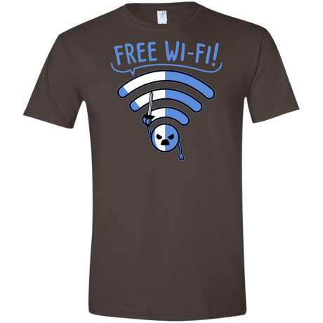T-Shirts Dark Chocolate / S Free Wi-Fi! Men's Semi-Fitted Softstyle