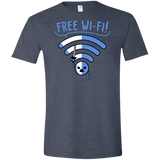 T-Shirts Heather Navy / S Free Wi-Fi! Men's Semi-Fitted Softstyle