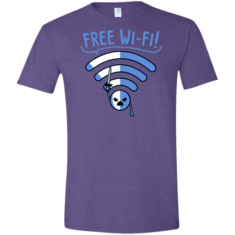 T-Shirts Heather Purple / S Free Wi-Fi! Men's Semi-Fitted Softstyle