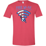 T-Shirts Heather Red / S Free Wi-Fi! Men's Semi-Fitted Softstyle
