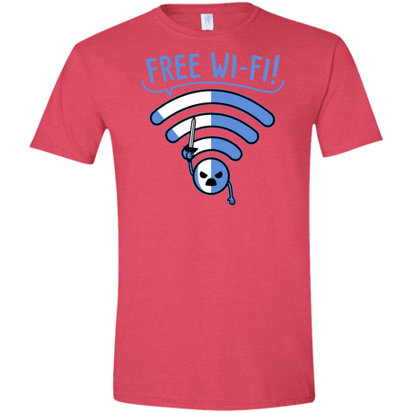 T-Shirts Heather Red / S Free Wi-Fi! Men's Semi-Fitted Softstyle